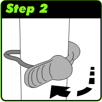 Saftey Cap Step 2 - Hook other side of safety cap on clip